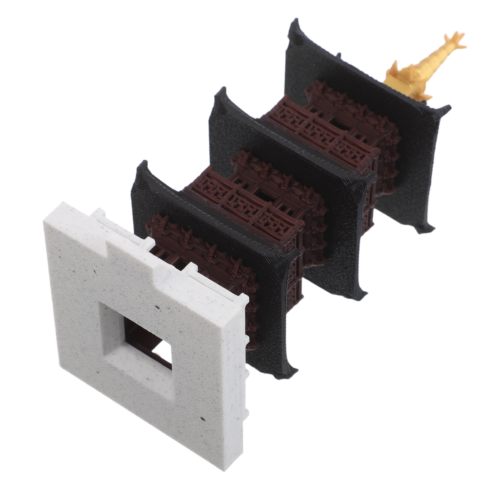 Bonsai Garden Set Up - Scultura di Pagoda Cinese in Miniatura,