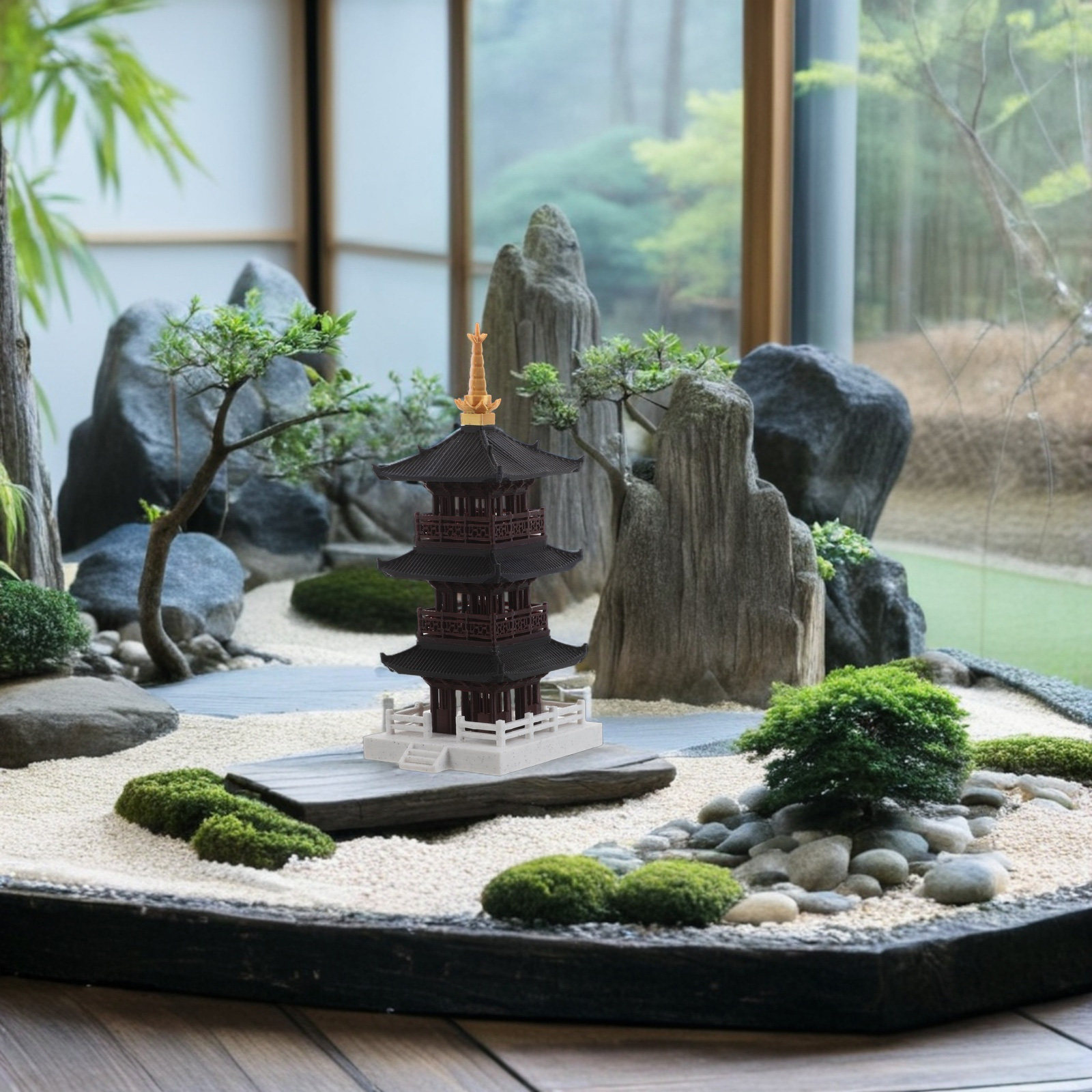 Scultura di Pagoda Cinese in M - Bonsai Garden Set Up recensione e prezzo